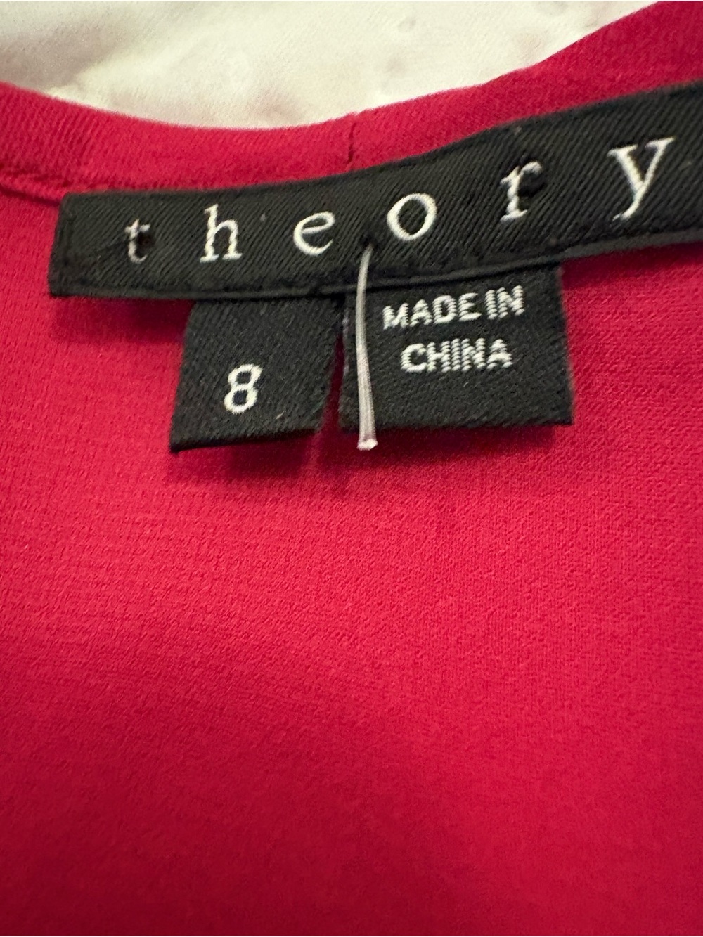 Theory 95% Silk Alesandra Racerback Pocket Dress Raspberry Red Resort-wear Sz 8 - Picture 3 of 10